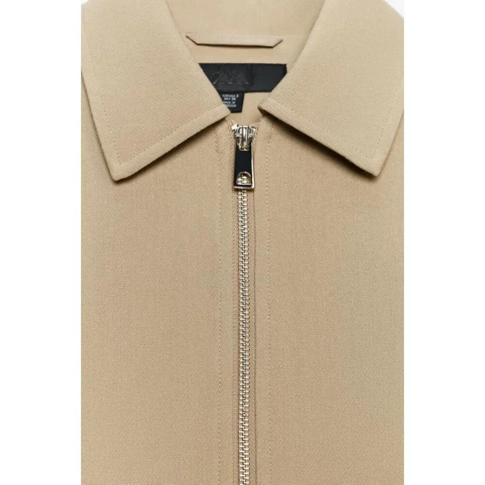 ZARA PUFF-SLEEVE BOMBER JACKET - Picture 8 of 8